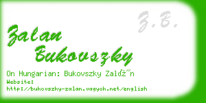 zalan bukovszky business card